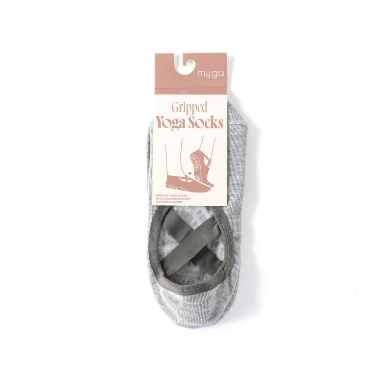 Chaussettes de Yoga Myga Gripped Noires: Noir
